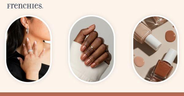 Frenchies Modern Nail Care manicure and nail polish display, highlighting clean beauty salon franchise