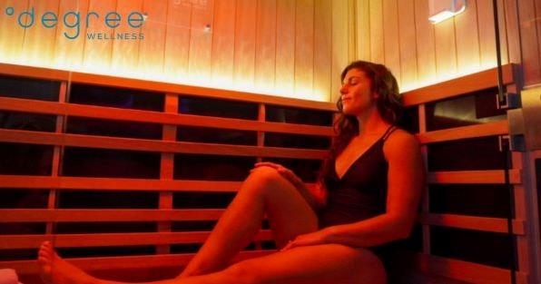Degree Wellness franchise infrared sauna session, highlighting recovery, wellness services and health-focused franchise ownership