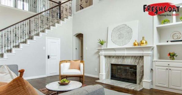 Fresh Coat franchise showcasing professionally painted home interior, highlighting residential painting services