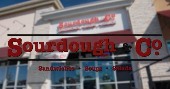 Sourdough & Co. franchise restaurant storefront, highlighting fresh sandwiches, soups, salads and fast casual dining 