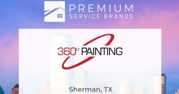 360 Painting franchise expansion in Sherman, TX, highlighting professional residential and commercial painting services