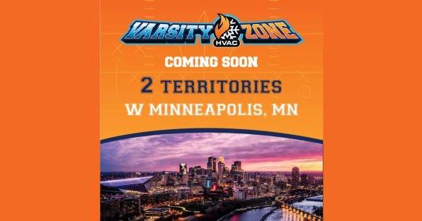 Varsity Zone HVAC franchise announces two new territories in West Minneapolis, Minnesota, with a skyline and launch announcement