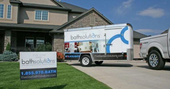Five Star Bath Solutions franchise arrives in Cape Cod, Massachusetts, featuring a branded service trailer outside a residential home