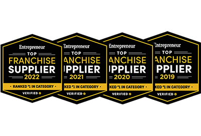 Entrepreneur Top Franchise Supplier Award Badges