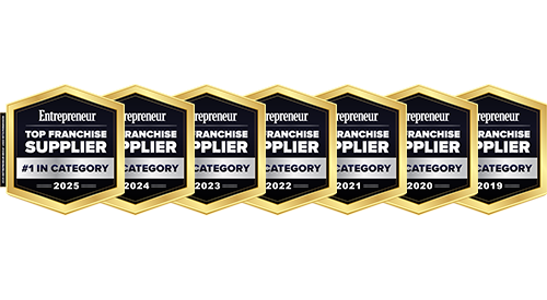 Entrepreneur Top Franchise Supplier Award Badges