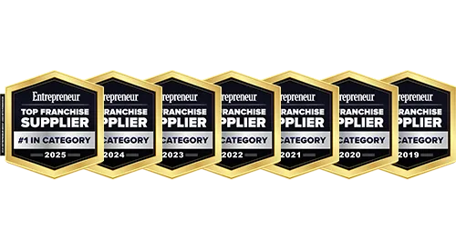 Entrepreneur Top Franchise Supplier Award Badges