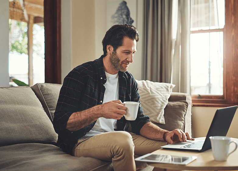 Semi-absentee franchise owner working remotely from home